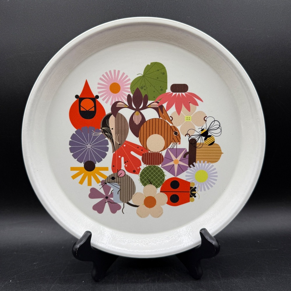 Charley Harper Todd Oldham Fishs Eddy Camtray 9" Tray Cambro MCM Retro Burbs